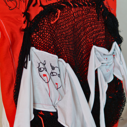 Carry the Whole Blabla World 00.4 | Improvised Knit Work - Art Tote Bag