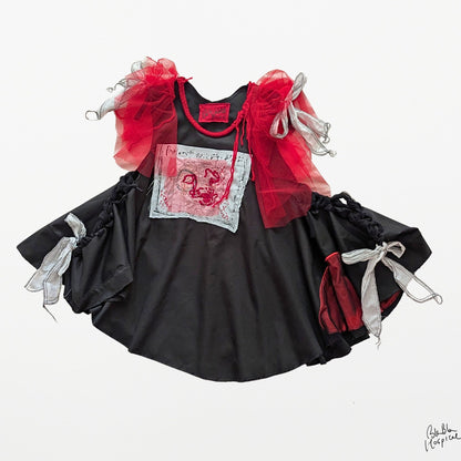 Abstract Microscope | Cape-style Dress