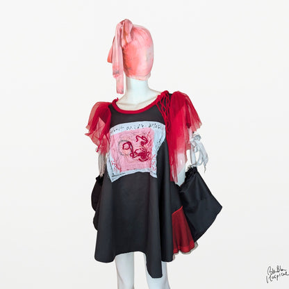 Abstract Microscope | Cape-style Dress
