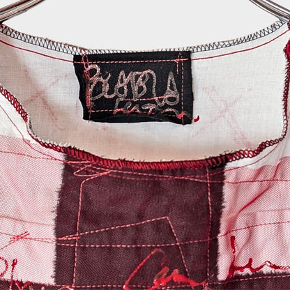 White Ward – No.02 | Black Cross Double Gauze Sleeveless Top