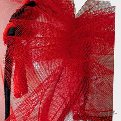 Red Air - No.01 | Red Sheer Organza Top  – Layering Piece