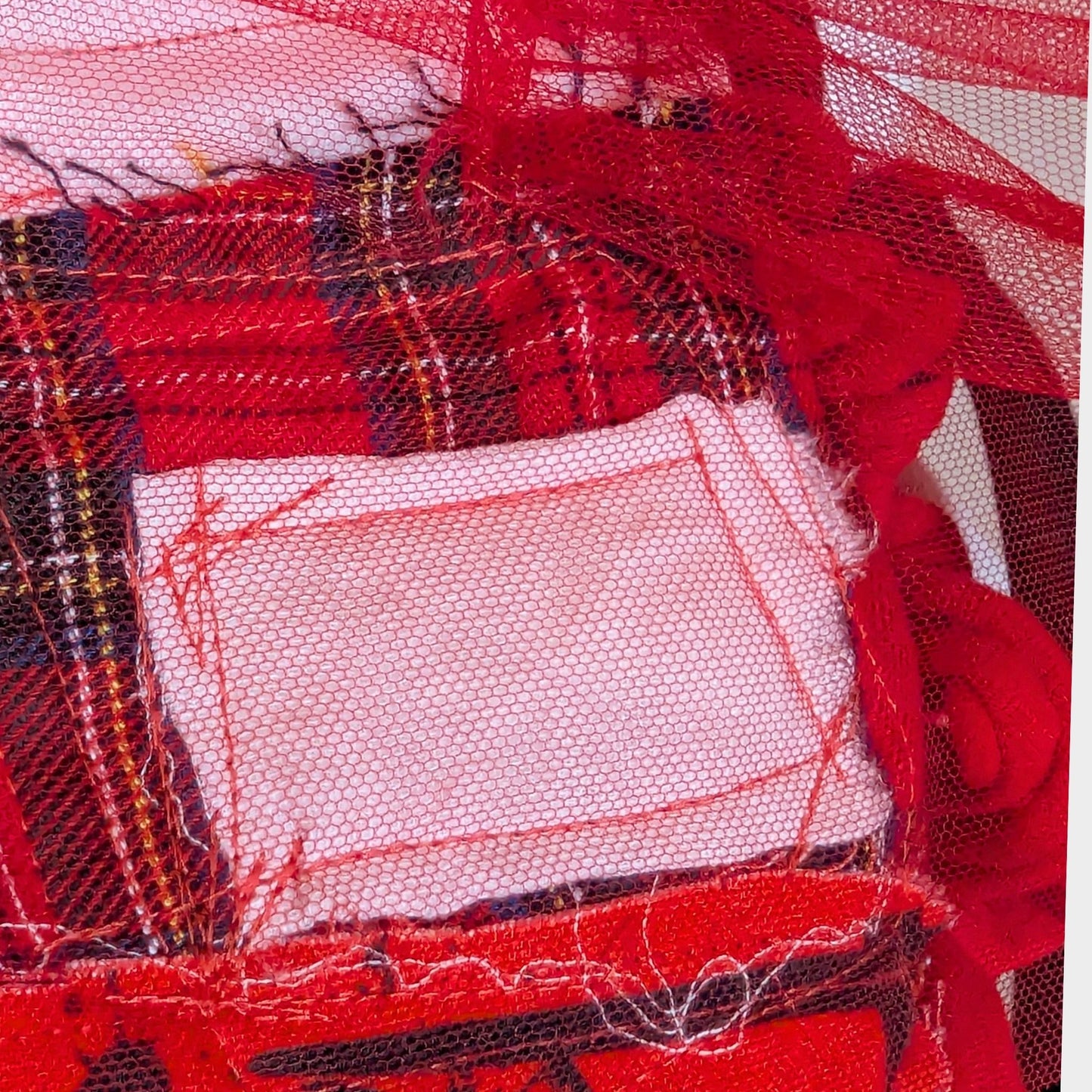 Red Air - No.01 | Red Sheer Organza Top  – Layering Piece