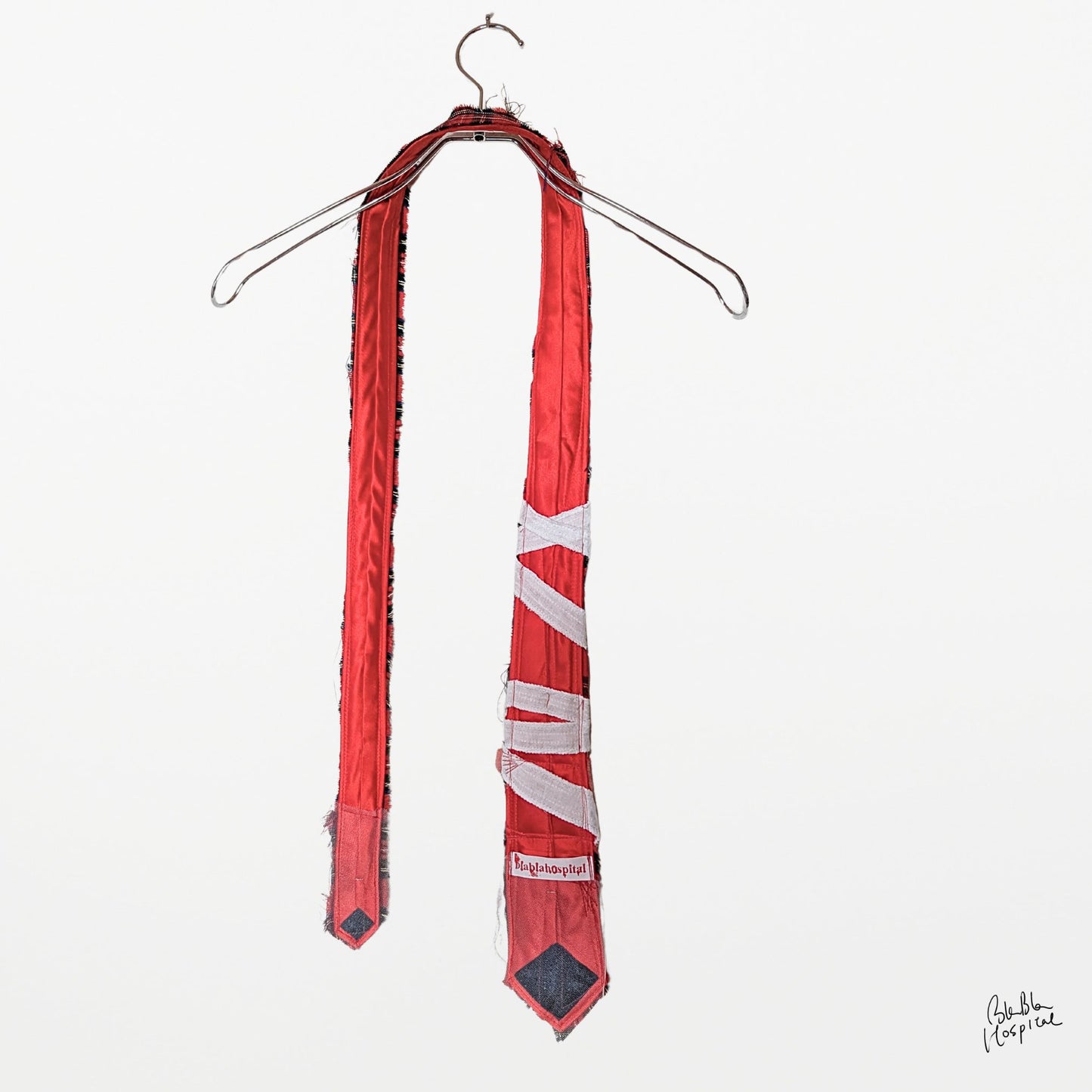 Red Check Ghost Tie